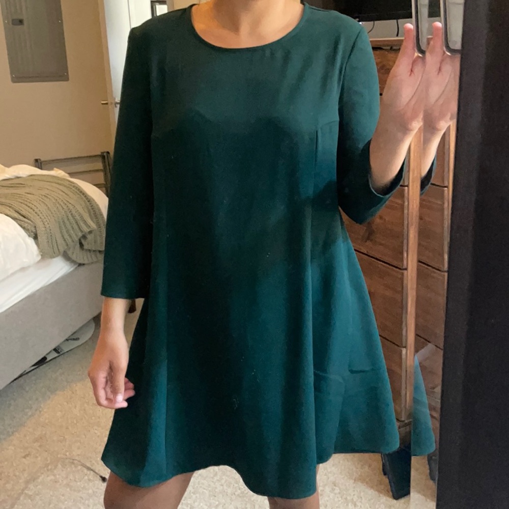 green quarter sleeve dress!